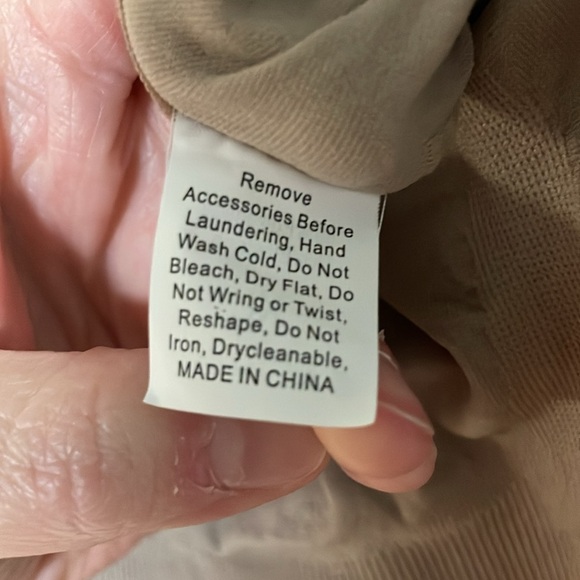 Hey Shape Size L and XL Tan Spaghetti Strap  Snatch Waist Super Stretch Bodysuit - Picture 5 of 12